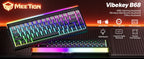 Meetion - Vibekey B68 - 68% Wireless Membrane Gaming Keyboard