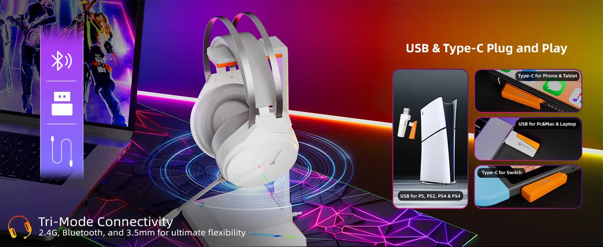 Meetion - BTH015 - Stereo Triple Mode Gaming Headset