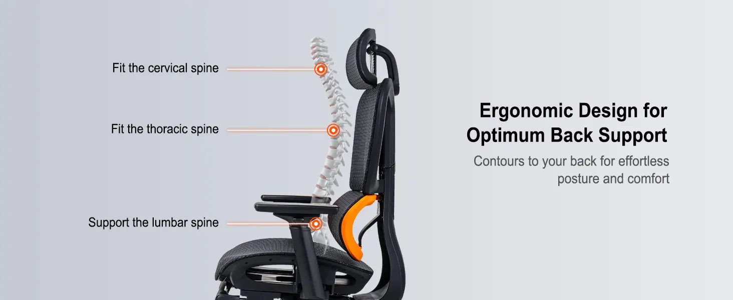 Meeton CHR31 Breathable Ergonomic Gaming E-Sport Chair with Footrest