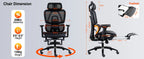 Meeton CHR32 Adjustable Backrest Ergonomic Gaming E-Sport Chair with Footrest