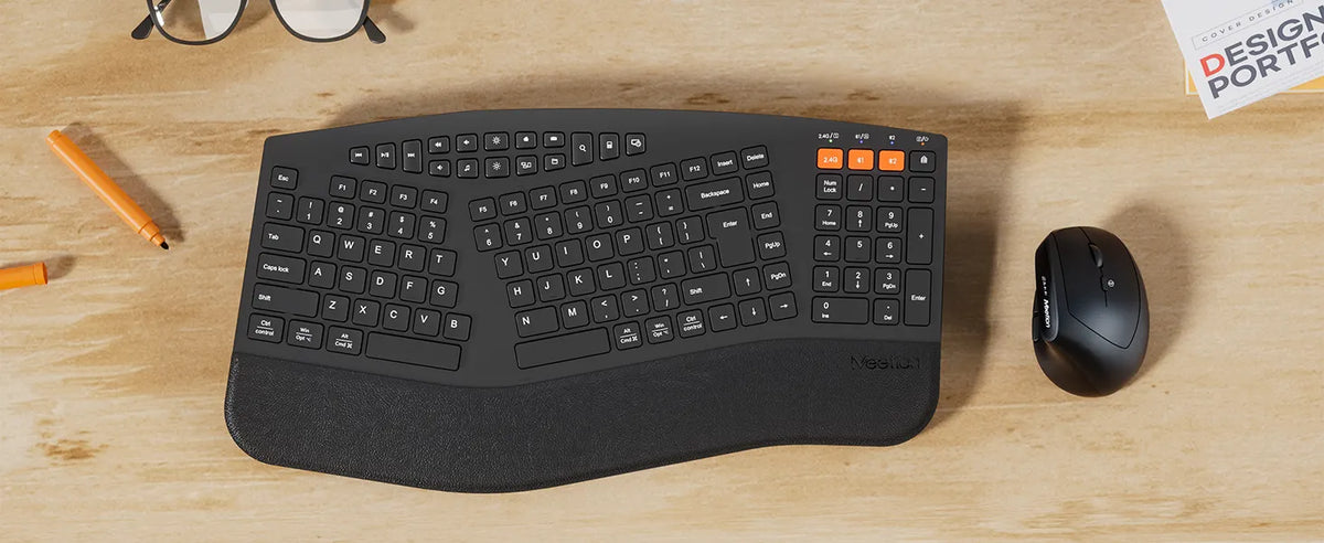 Meetion DirectorB2 Wireless Dual-mode Ergonomic Keyboard & Mouse Combo