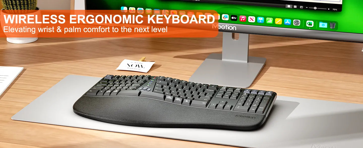 Meetin DirectorWe Multi Device Dual-Mode Wireless Ergonomic Keyboard