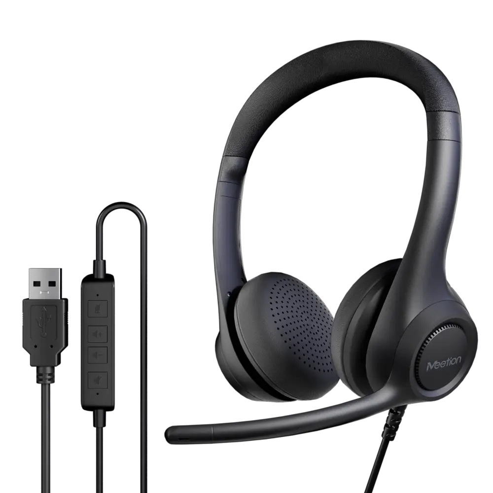 Meetion - H390U - USB Wired Lightweight Telephone Headset