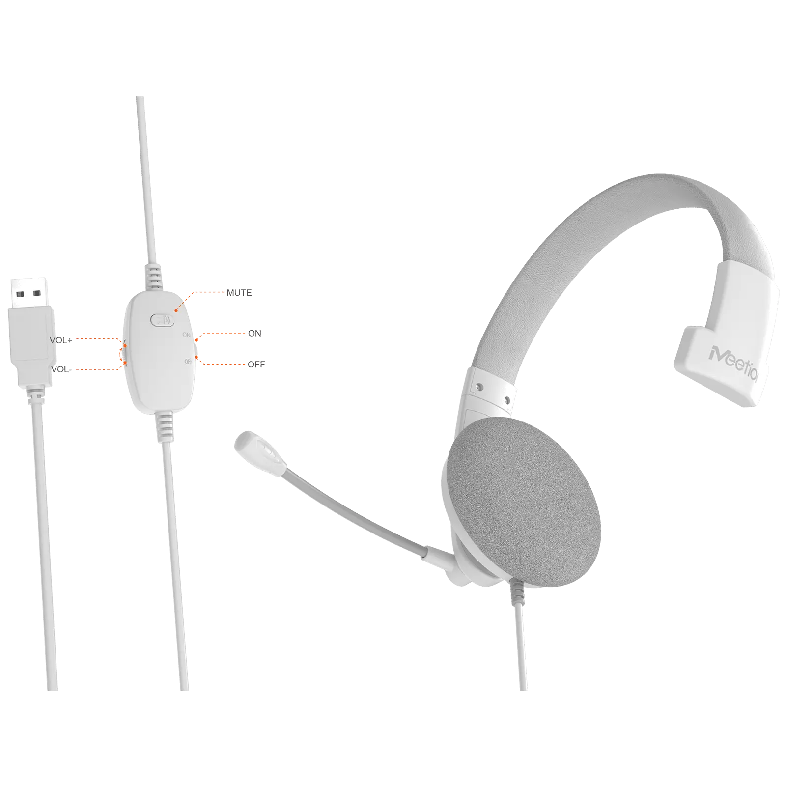Meetion HP002U USB Single-Ear Headset