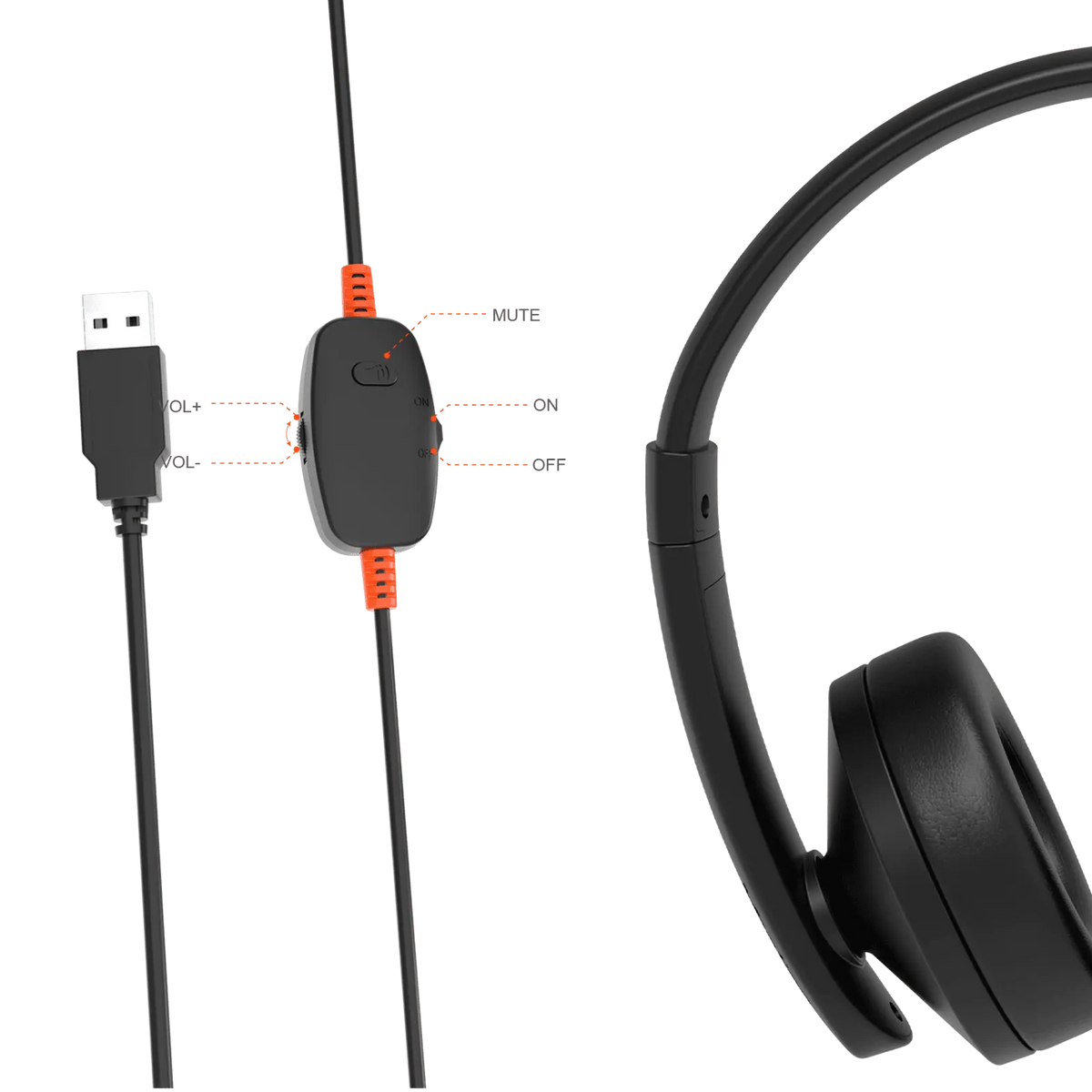 Meetion HP003U USB Wired Telephone Headset