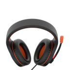 Stereo Gaming Headset with Mic Black Orange Lightweight Backlit - HP021 - Meetion