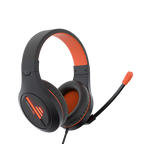 Stereo Gaming Headset with Mic Black Orange Lightweight Backlit - HP021 - Meetion
