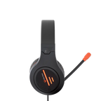 Stereo Gaming Headset with Mic Black Orange Lightweight Backlit - HP021 - Meetion