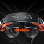 RGB BACKLIT BLACK GAMING HEADSET - HP099