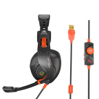 RGB BACKLIT BLACK GAMING HEADSET - HP099