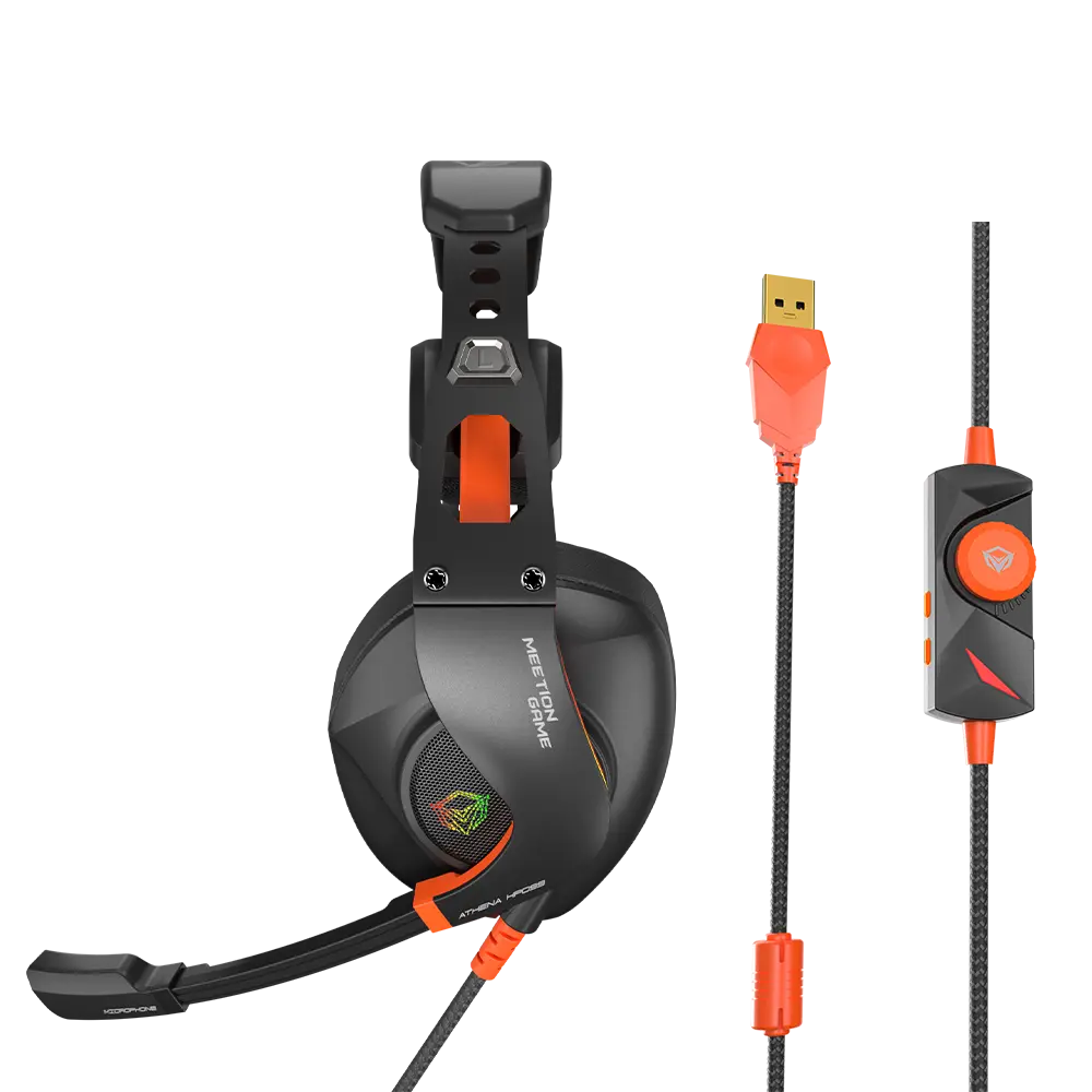 RGB BACKLIT BLACK GAMING HEADSET - HP099