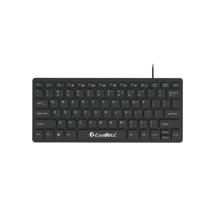 CoolBell Slate Board K100m USB Wired Mini Keyboard | Compact Slim Keyboard for Laptop, PC, Mac & Windows