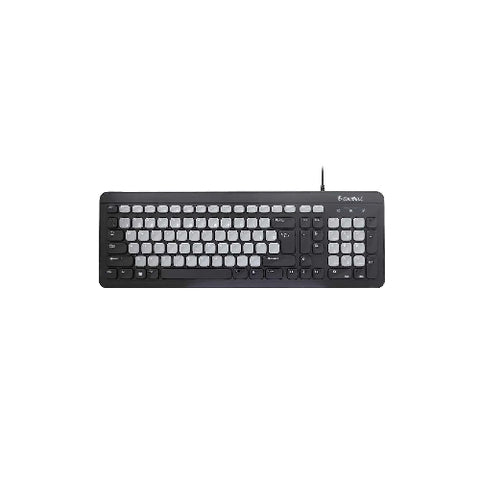 CoolBell Quiet Board USB Wired Keyboard KB-101 – 102 Keys, Quiet Typing, Adjustable Legs