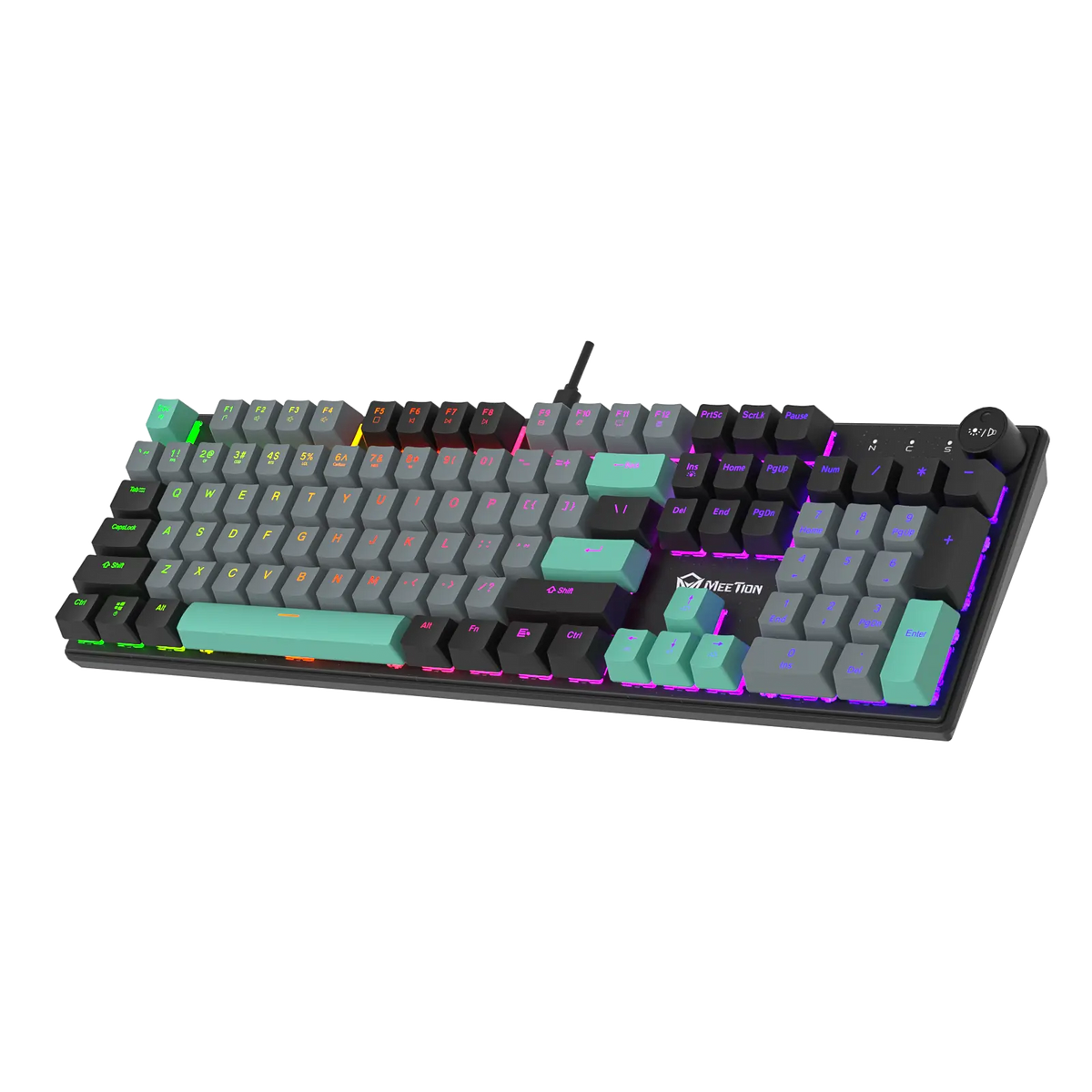 Meetion - MK009 RDP - Rainbow Hot Swappable Mechanical Keyboard