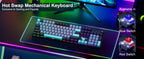 Meetion - MK009 RDP - Rainbow Hot Swappable Mechanical Keyboard