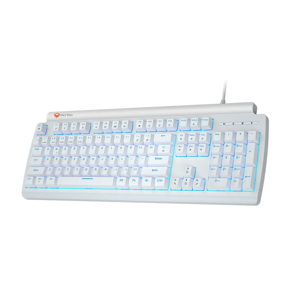 Meetion - MK600MX - Blue Switches Mechanical White Gaming Keyboard