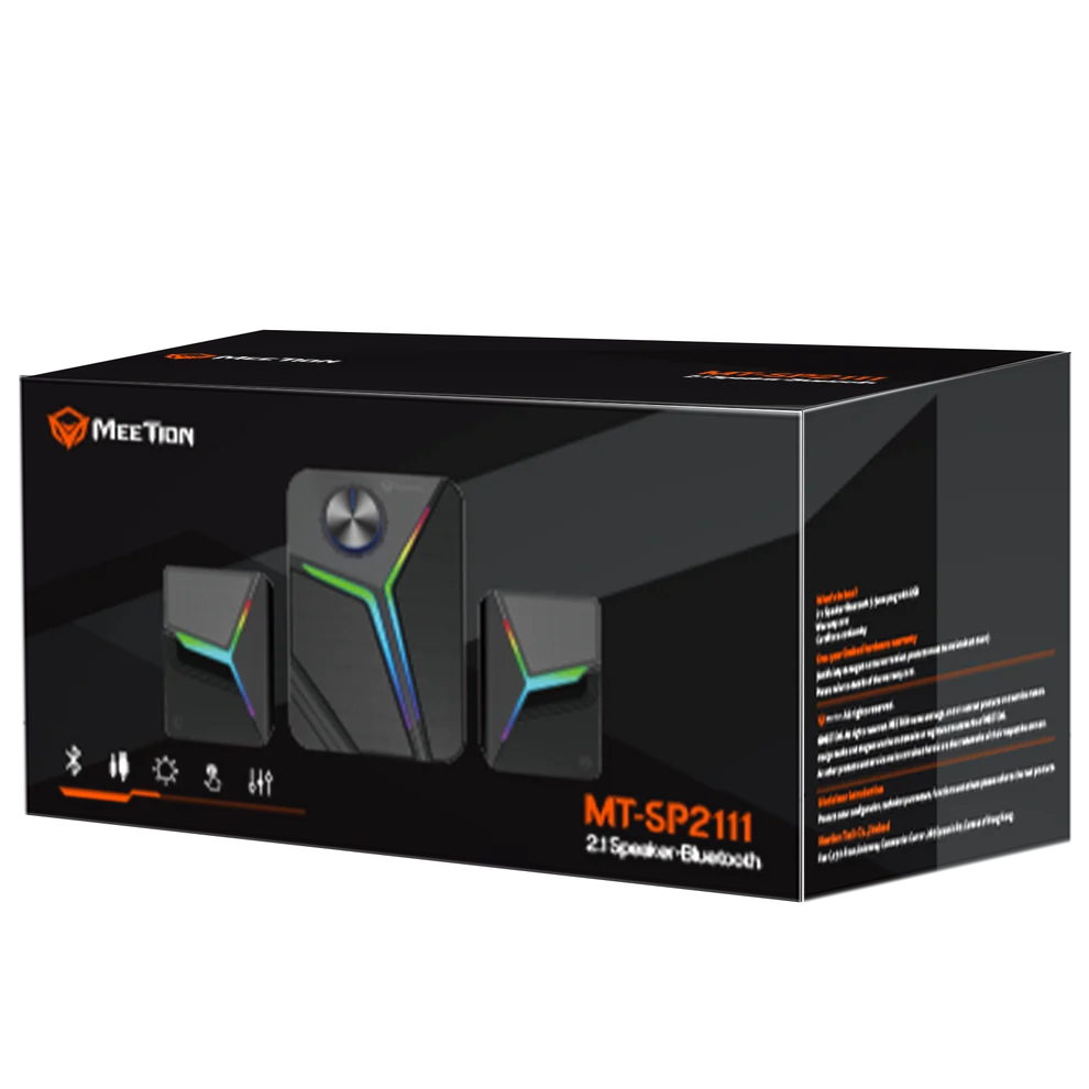 Meetion SP2111 Gaming Desktop Speaker - 2.1 Subwoofer with RGB & Bluetooth 5.0