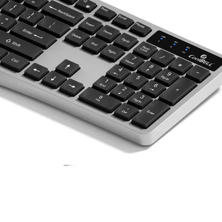 CoolBell KeyMax WBK-01 Wireless Keyboard | Bluetooth + 2.4GHz