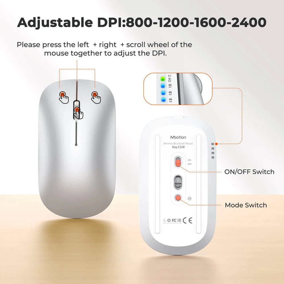 MEETION ikey C210 Wireless Keyboard and Mouse