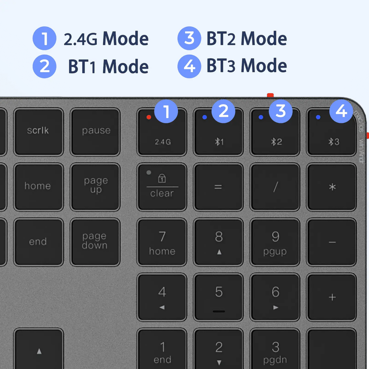 Meetion ikey K230 2.4G Bluetooth Three Modes Keyboard